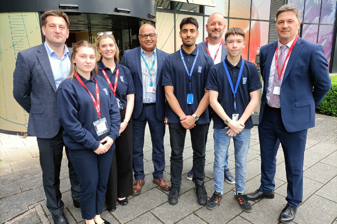 Derby Promise leaders with apprentices from Rolls-Royce Nuclear Skills Academy