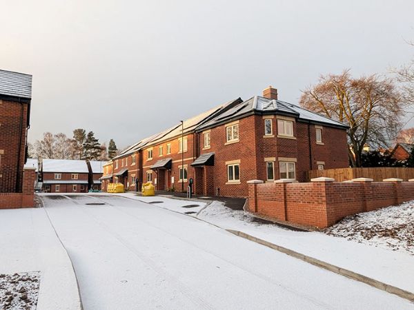 Knoll completion; block of terraced houses