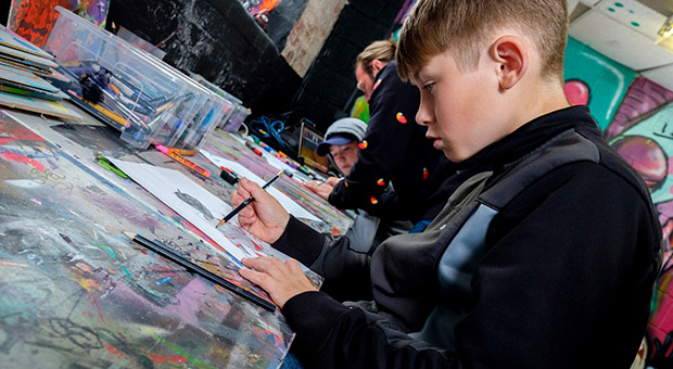 boy painting