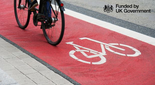 Red cycle lane