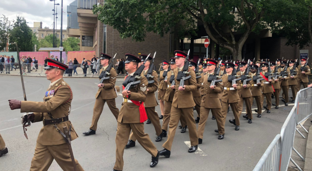 Armed forces marching