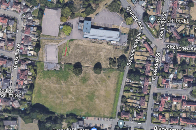 aeriel view of land near Grange Avenue that is to be developed for social housing