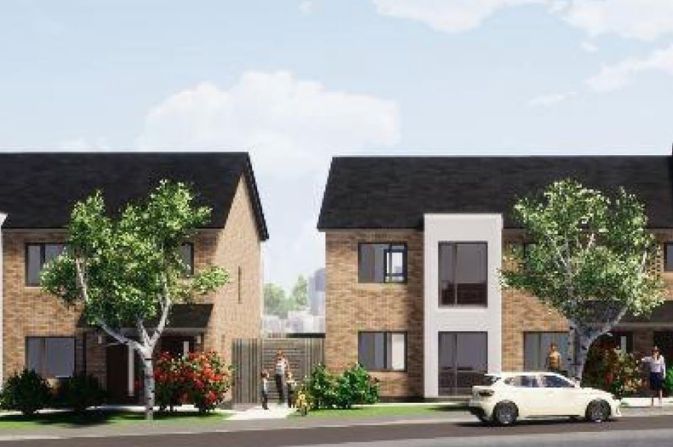 Artists impression of new family homes to be built at Barlow Street