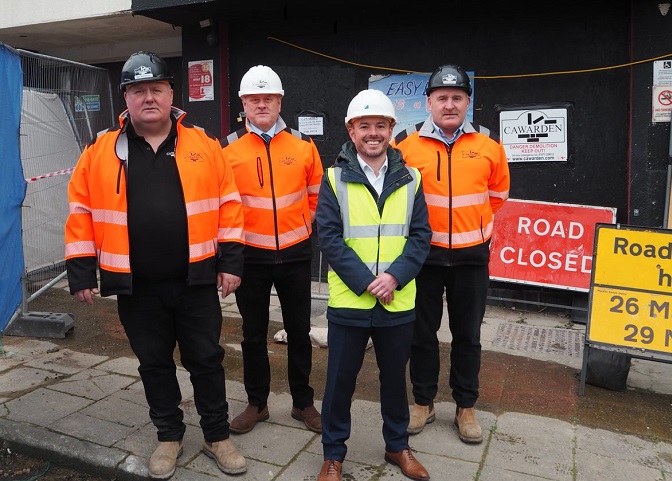 Pic taken at the start of demolition works to make way for Becketwell performance venue