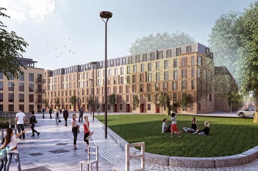 Artist impression of Castleward Urban Village