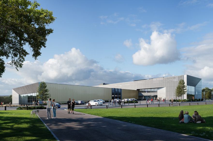 Artist impression of Moorways Sports Village pool exterior