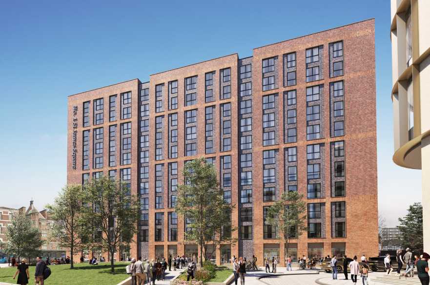 Artists impression of a building in the new Becketwell redevelopment.