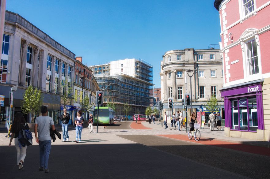 artists impression of improvements on Victoria and Albert Street