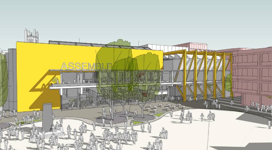 Artist's impression of Project Assemble learning theatre on site of Assembly Rooms