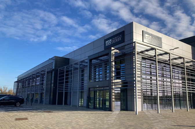 A large, modern industrial building.