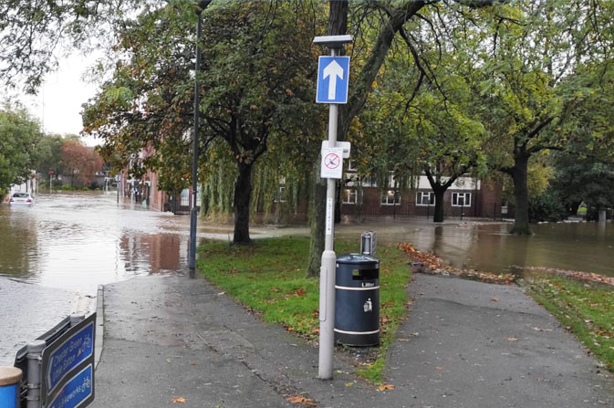 Exeter Place flooding October 2023