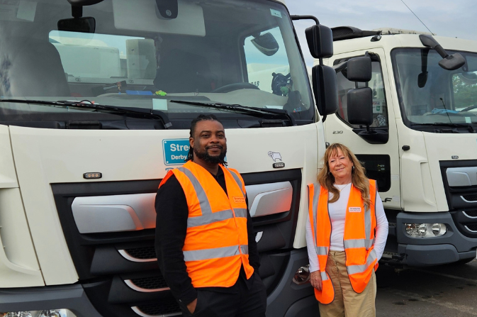 Councillors Onuoha and Swan with new HVO Vehicles