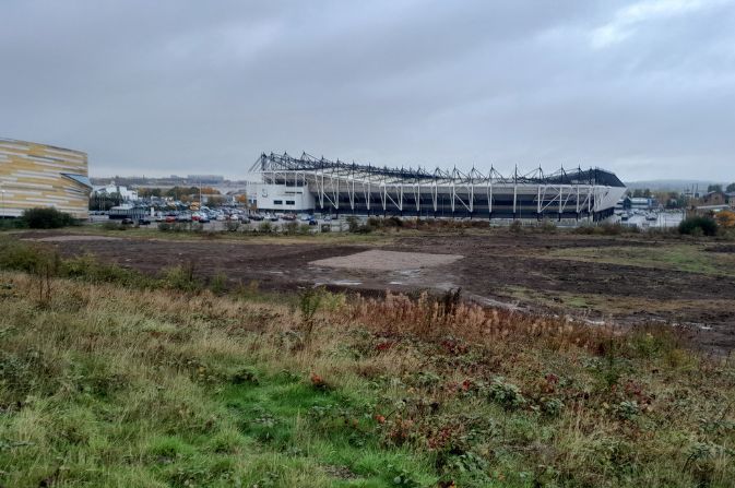 A landscape view of the wetland area at the Sanctuary Local Nature Reserve
