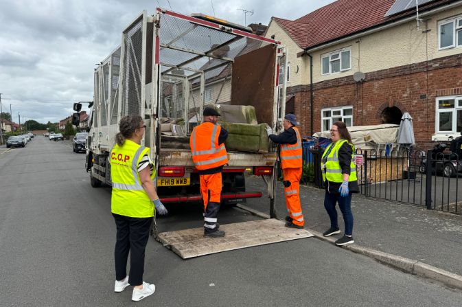 Bulky Waste being collected