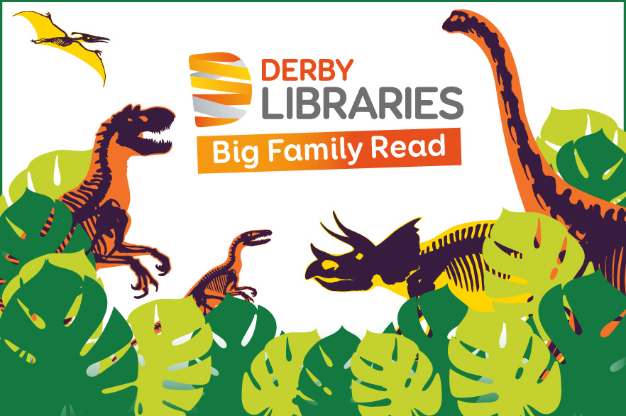 Big Family Read dinosaur artwork for the 2023 campaign.