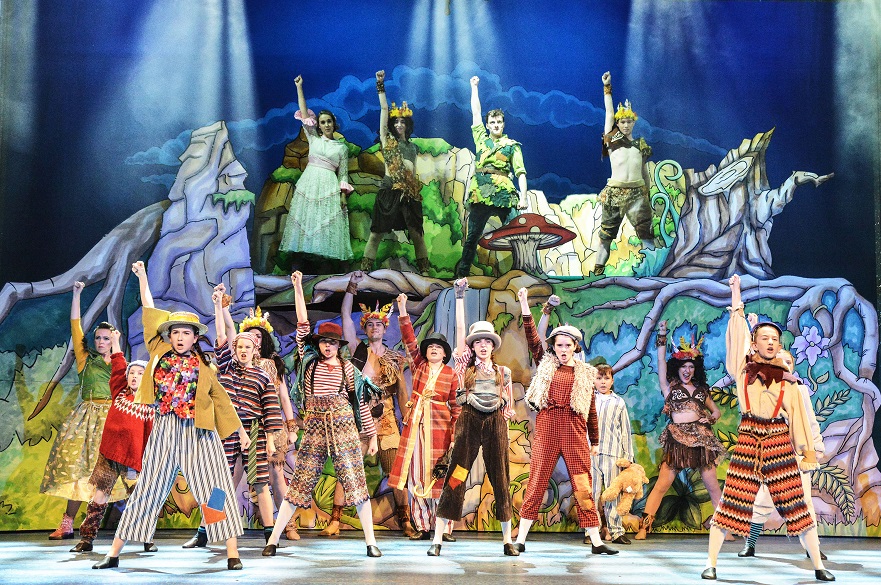 Junior Ensemble on stage in Peter Pan