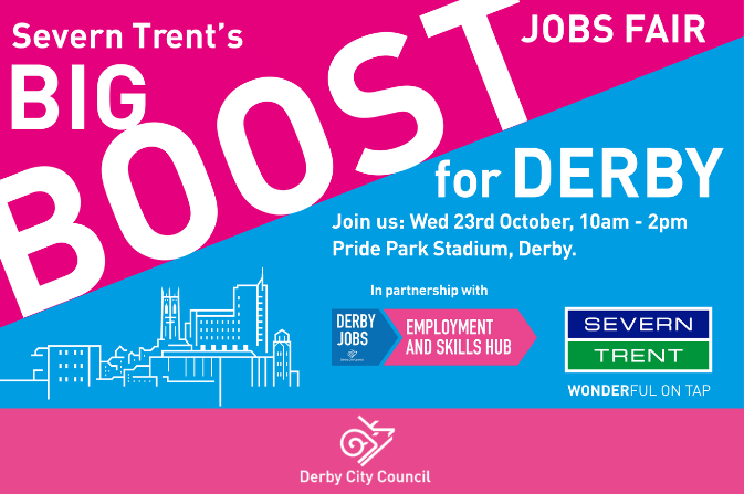 Severn Trents Big Boost for Derby jobs fair logo