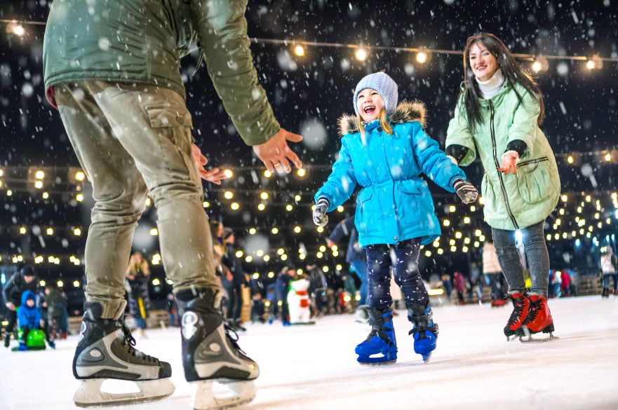 Girl ice skating