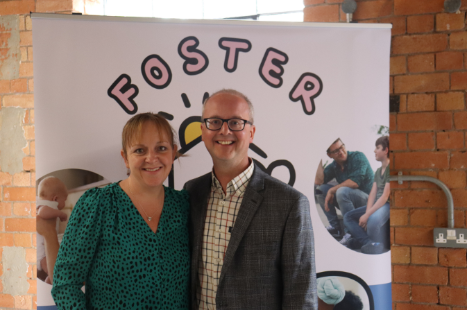 Foster carers Sarah and Graham Pyman
