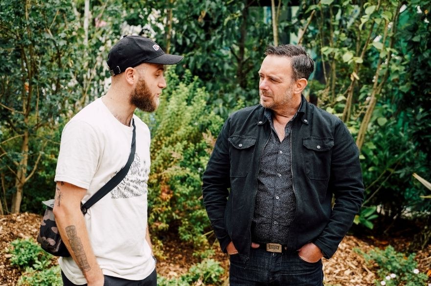 Paul Simpson and Jamie Quince Starkey at Forest for the Future