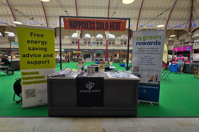 Home Energy Advice stand in Derby Market Hall