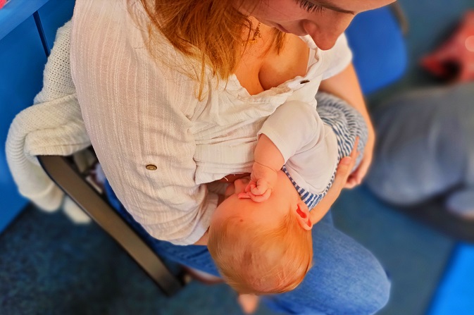 mum breastfeeding baby