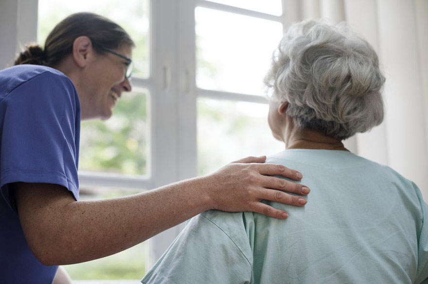 Social care assistant and resident