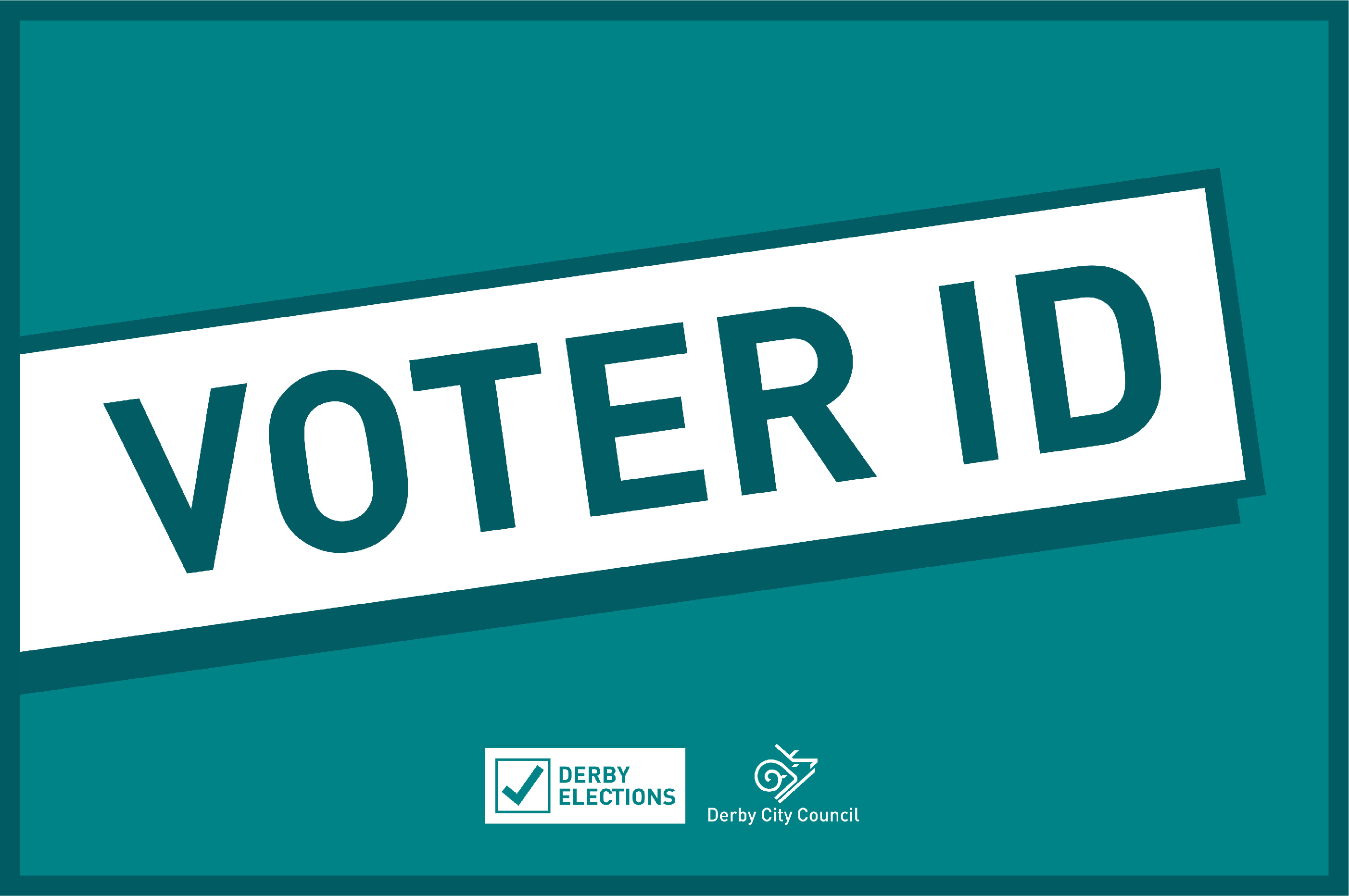 Voter ID logo on teal background