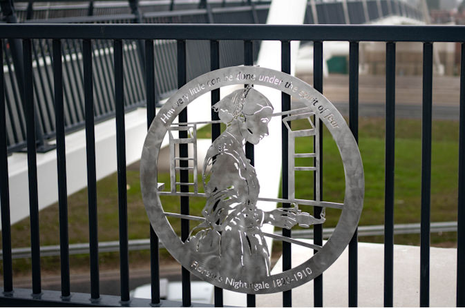 Florence Nightingale plaque featured on A52 footbridge