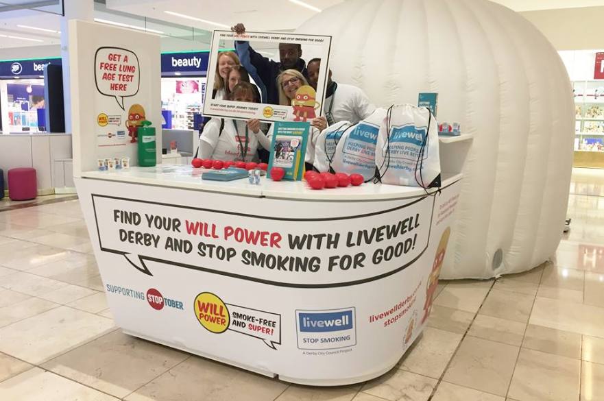 Stoptober information stand