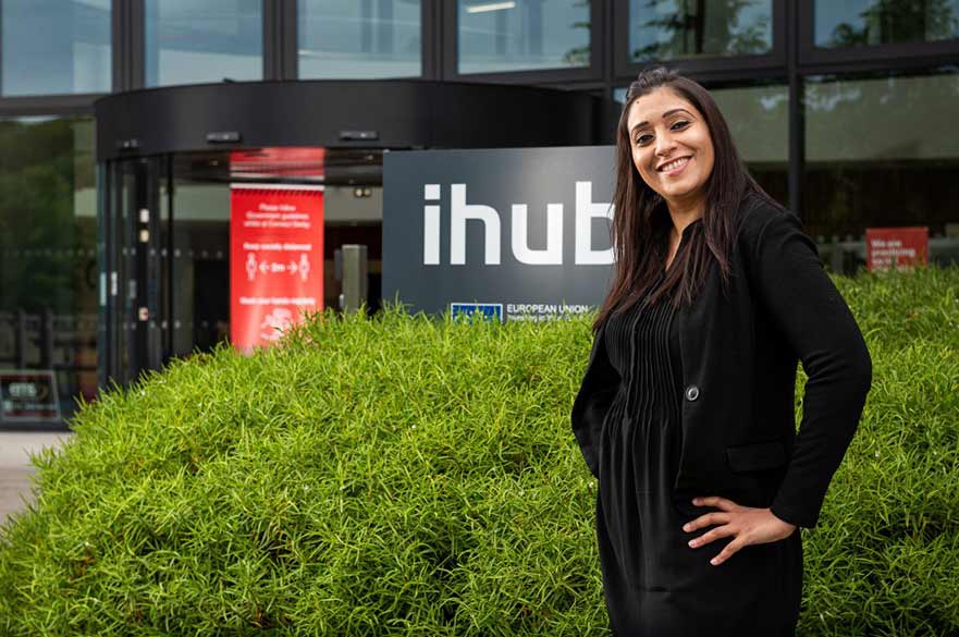 Ann Bhatti outside Ihub