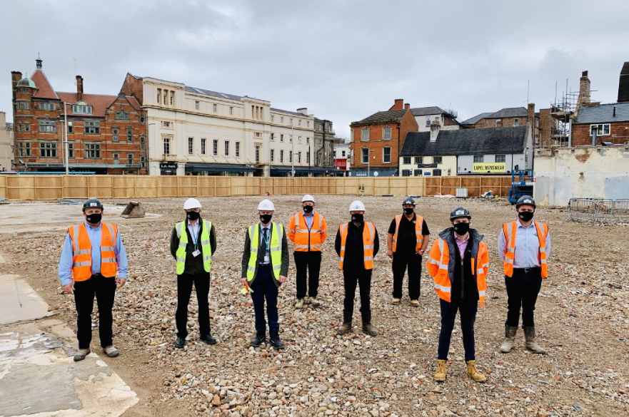 Cawarden and Council staff at former Debenhams site