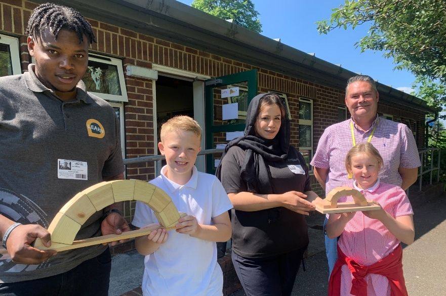 Cherry Hill school pupils display footbridge models