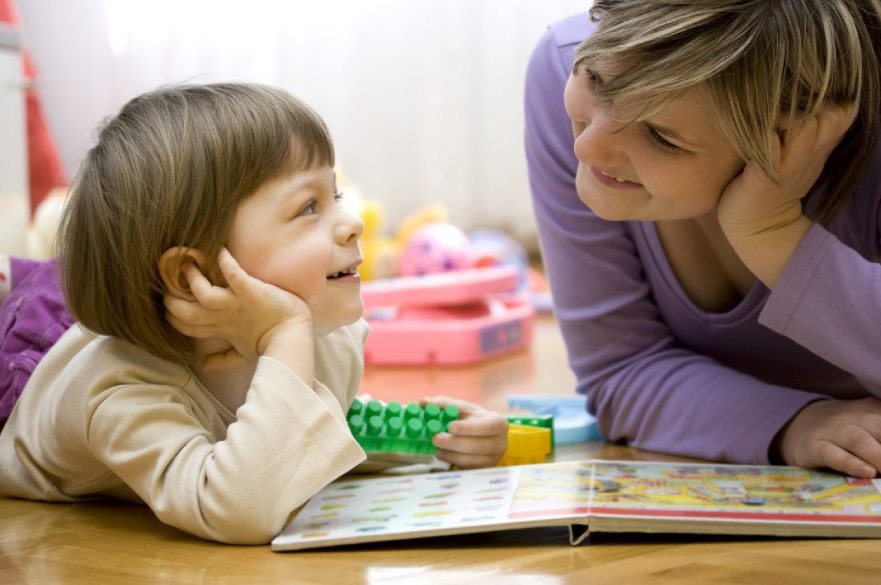 Child looking at parent