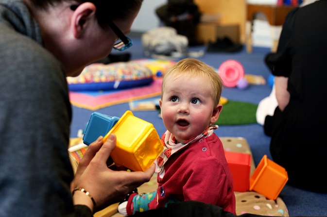 mum and baby at a family hub