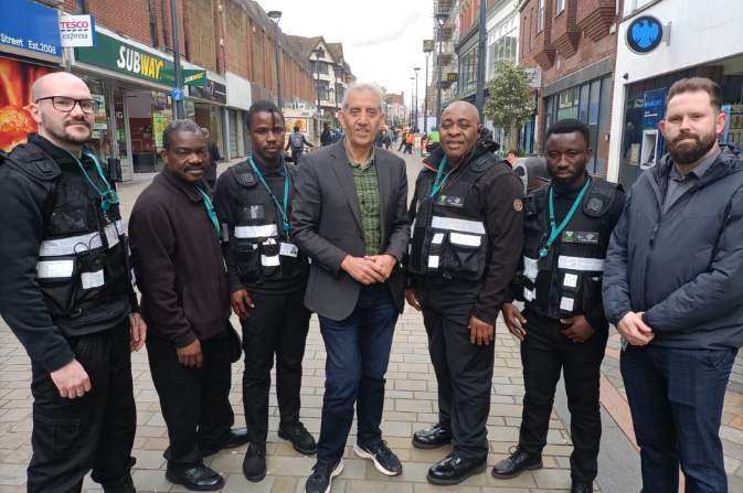 Councillor Hardyal Dhindsa with Kingdom Officers