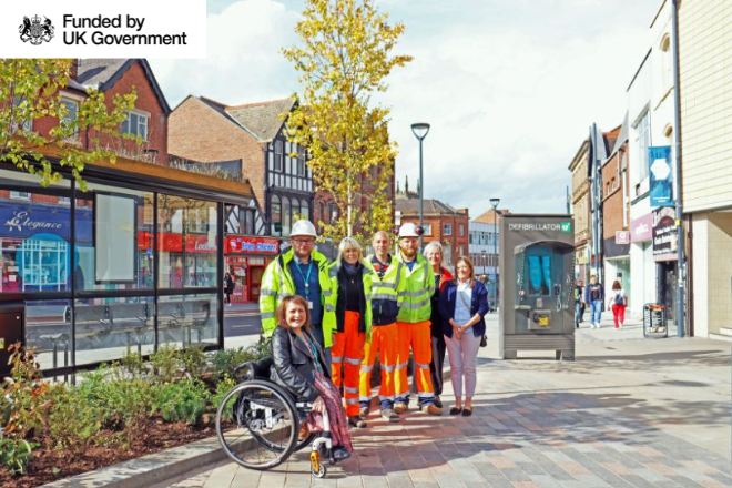 Representatives from Derby City Council's Traffic and Transport Team and Equalities Hub, Eurovia, and Councillor Carmel Swan