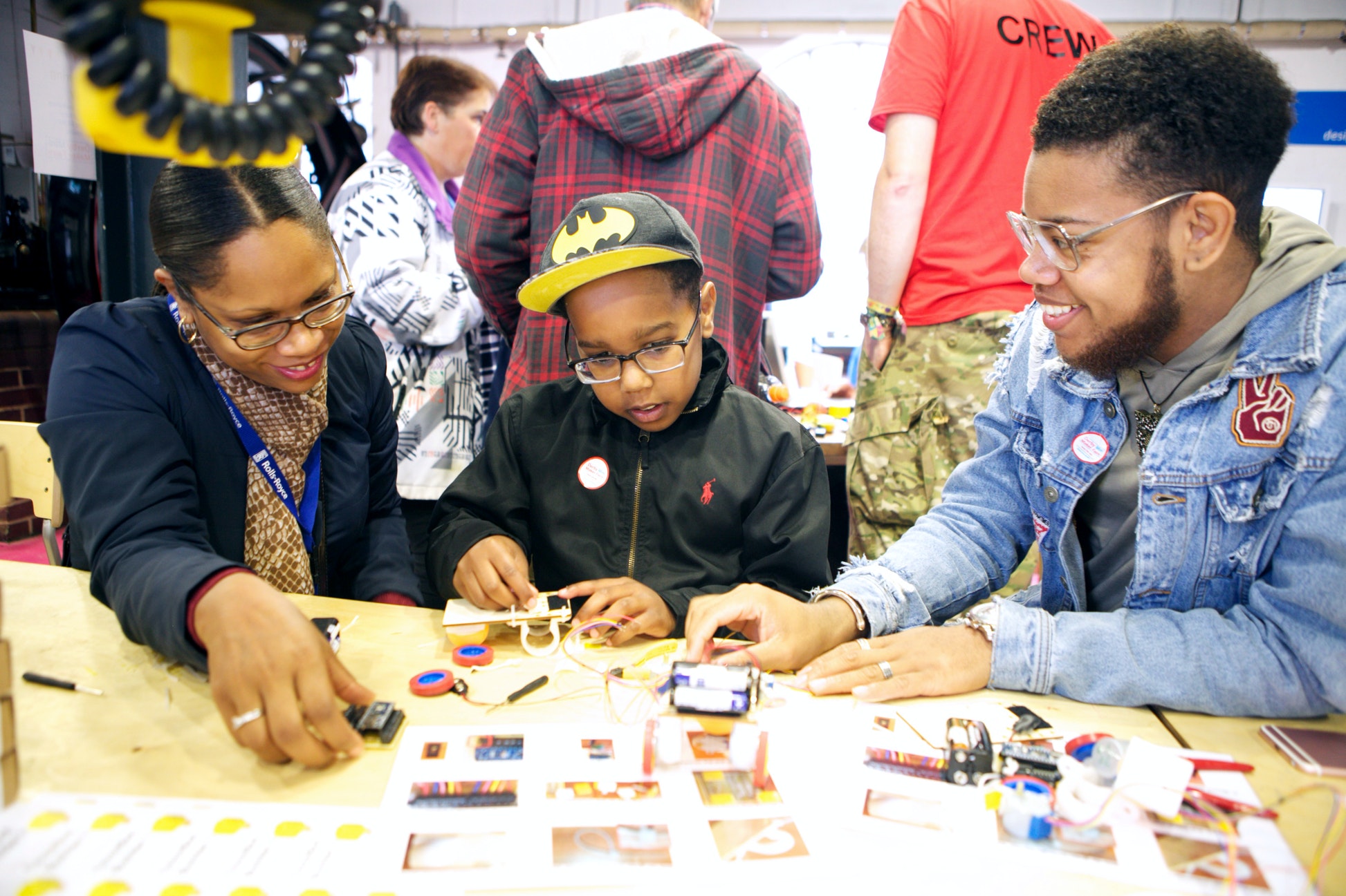 People making items