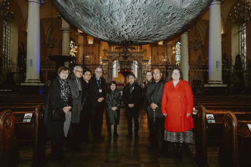 dignitaries from Toyota City with Councillor Nadine Peatfield at Derby Cathedral.