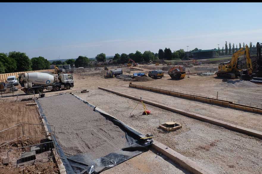 Moorways Sports Village construction