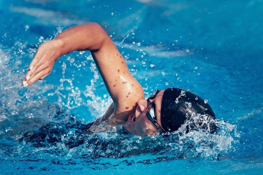 Swimmer in pool