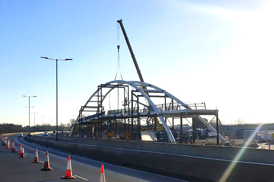 A52 footbridge construction