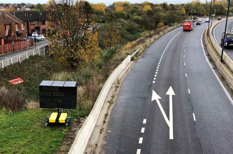 A52 watch your speed sign