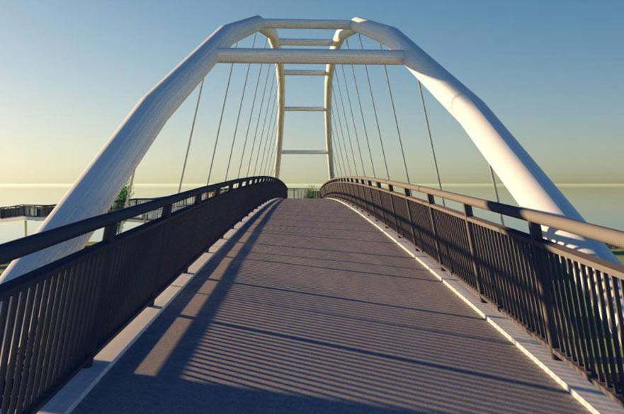 Artist impression of Meadow Lane footbridge