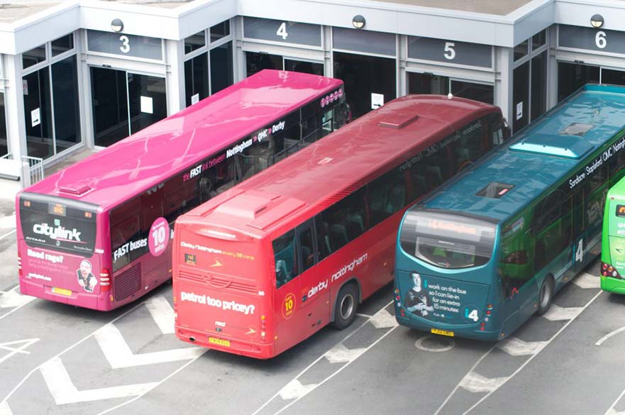 Buses at Derby Bus Station