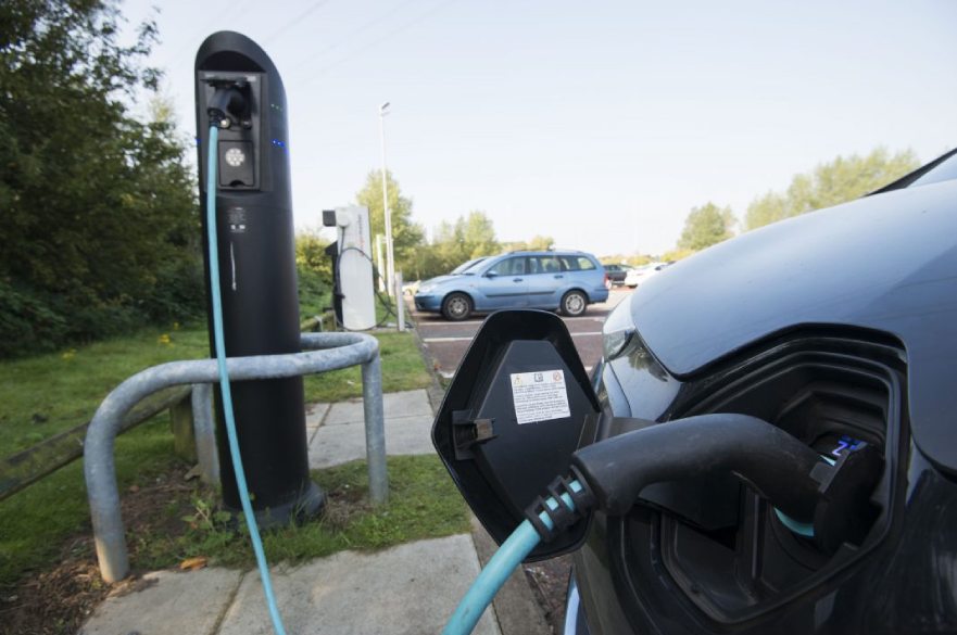 Car using charging point