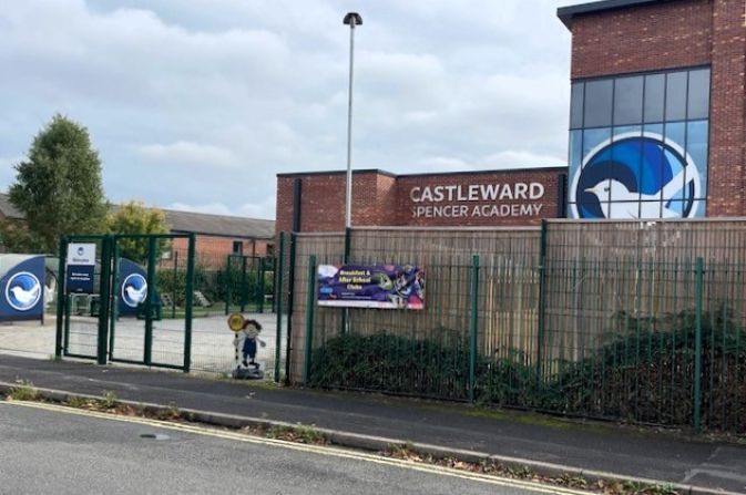 A photo of the outside of Castleward School