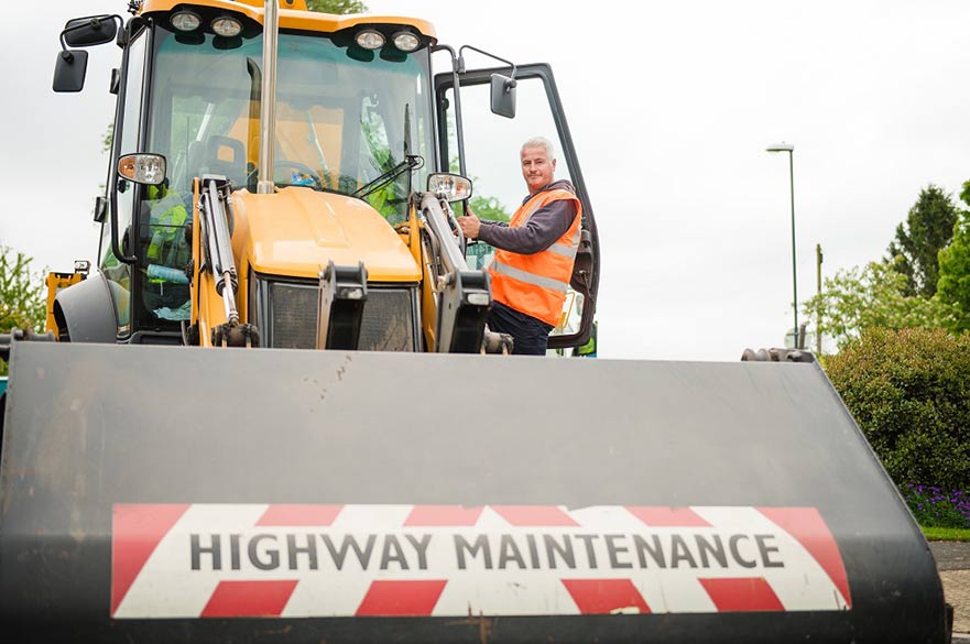 Highways maintenance workman